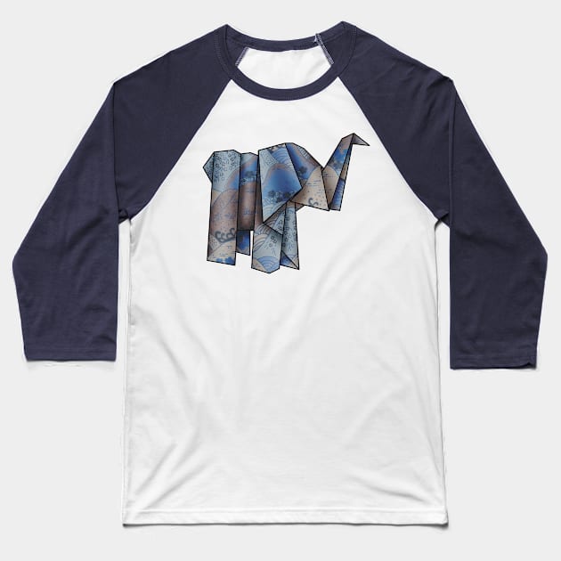 Origamiphant Baseball T-Shirt by pixelvision